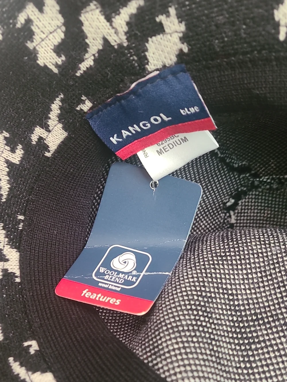 KANGOL Black & White Patterned Bucket Hat